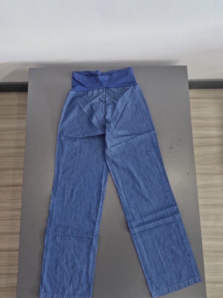 Ebebek marka etiketli Mavi Yüksek Belli Hamile Kot Pantolon - Görsel 2