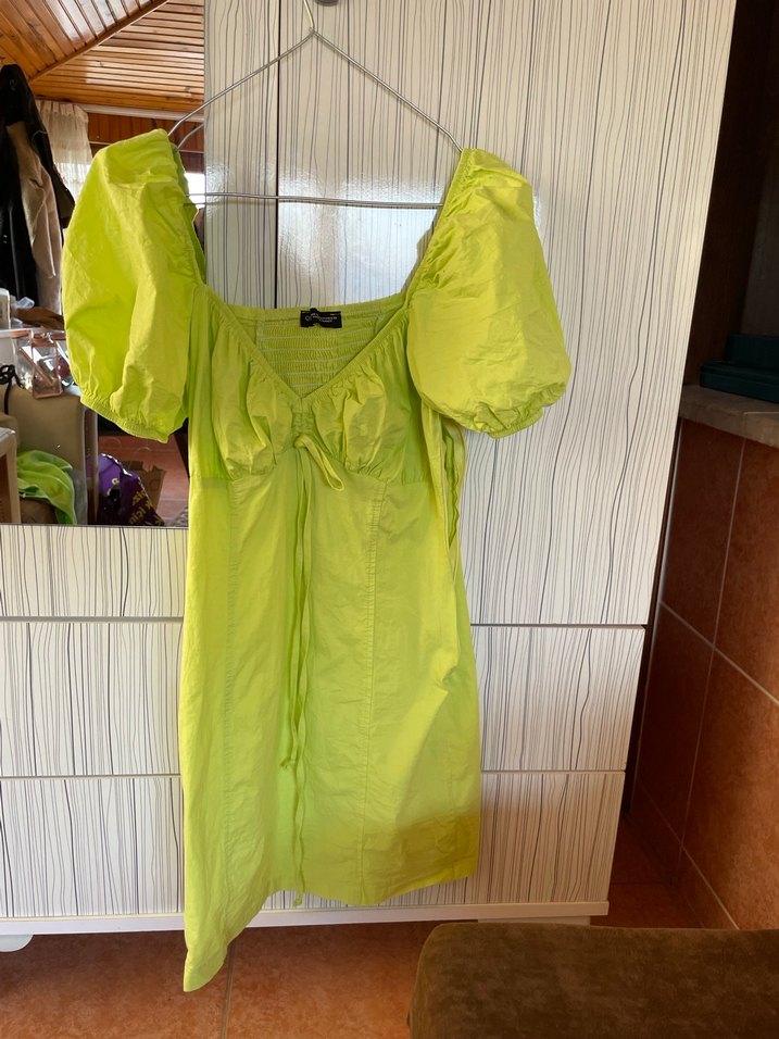 Yeşil Drapeli Midi Elbise - Görsel 2