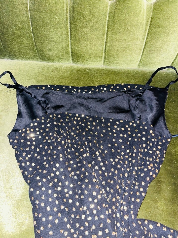 Siyah Nakışlı Parlak büstiyer askılı H&M - Görsel 3