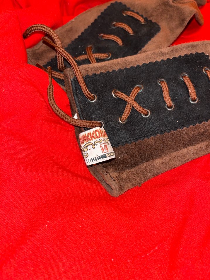 Kahverengi Süet Vakko Vintage Kadın Eldivenleri - Görsel 5