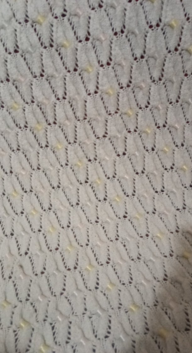 Beyaz Örgü Bebek Battaniyesi - Görsel 3