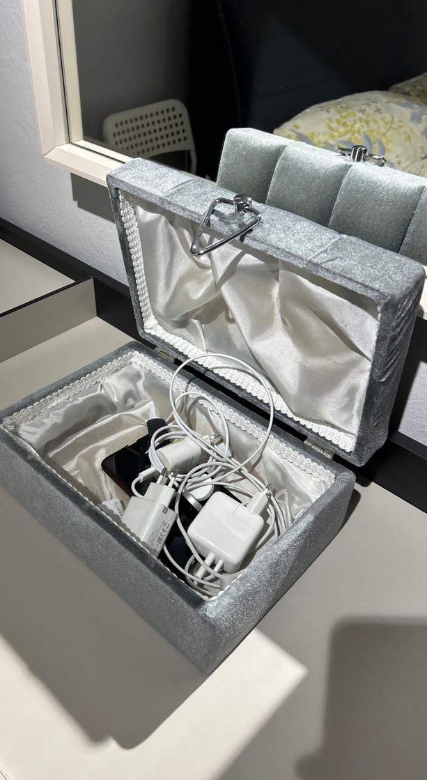 Gri Kadife Makyaj Düzenleyici Kutusu - Görsel 2