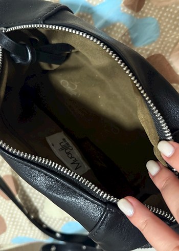 Siyah Deri Gotik Kadın Çantası - Görsel 3