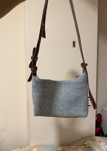 Kot Kumaşlı Kemer Detaylı Kadın Çanta - Görsel 2