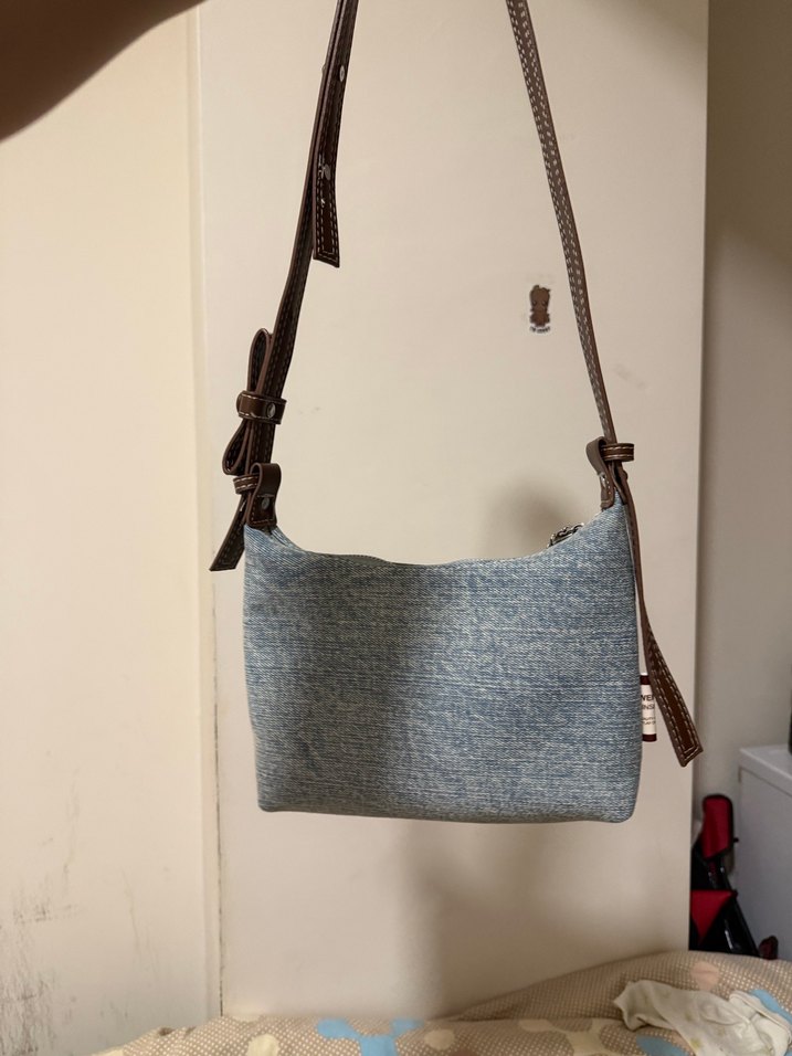 Kot Kumaşlı Kemer Detaylı Kadın Çanta - Görsel 2