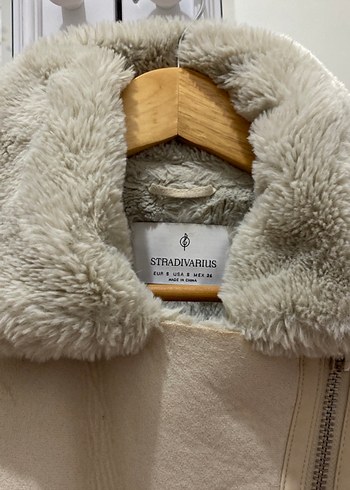 Kadın Bej Süet Kürklü Ceket - Görsel 3