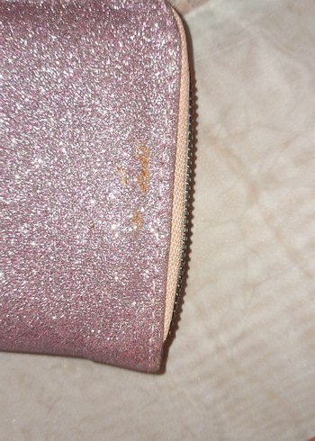 Pembe Simli Deri Kadın Portföy Cüzdan - Görsel 4