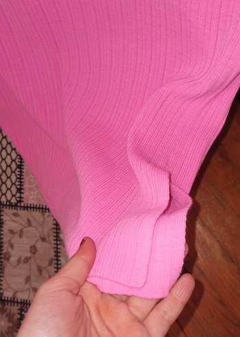 Pembe Triko Kadın Kazak ve eteği takım - Görsel 5