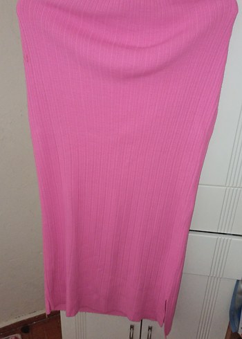 Pembe Triko Kadın Kazak ve eteği takım - Görsel 3