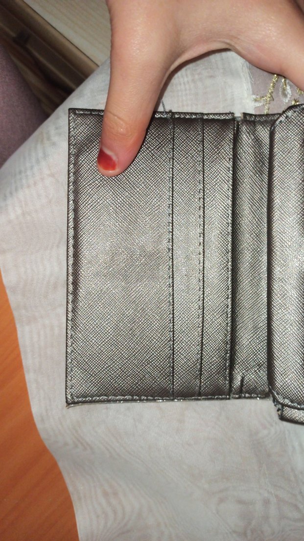 Bohem Gri Deri Kadın Cüzdan - Görsel 2