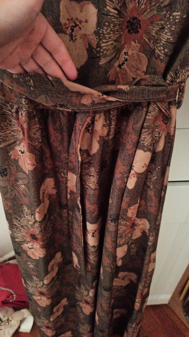 Bohem Çiçek Desenli Uzun Elbise - Görsel 3