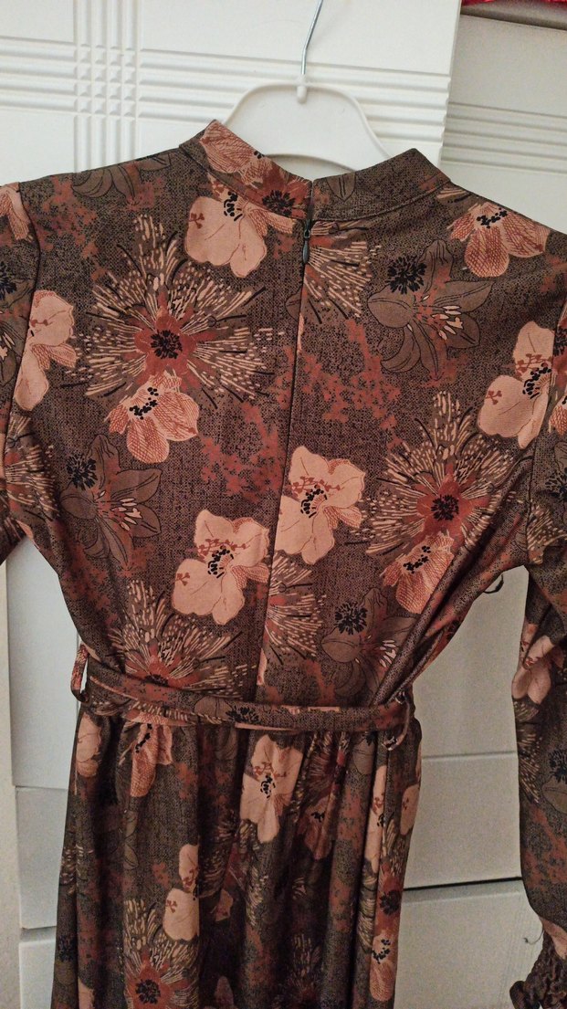 Bohem Çiçek Desenli Uzun Elbise - Görsel 5