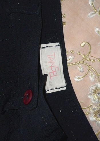 Düğmeli Siyah Midi Kadın Kumaş Pantolon - Görsel 2