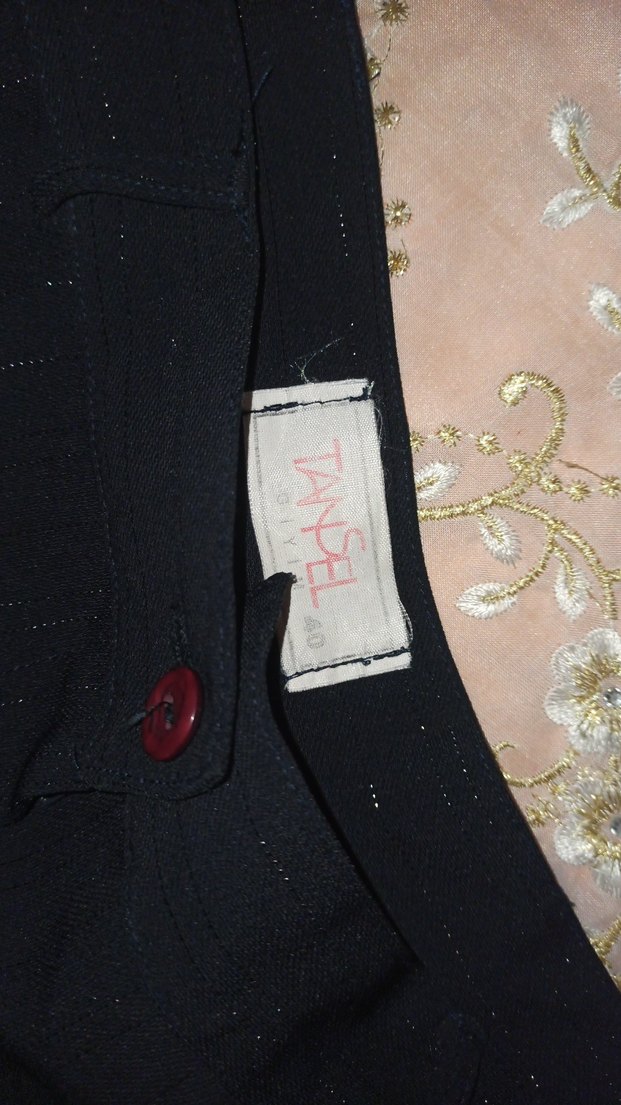 Düğmeli Siyah Midi Kadın Kumaş Pantolon - Görsel 2