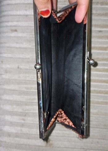 Kahverengi Pilili Kadın Keten Portföy Çanta - Görsel 2