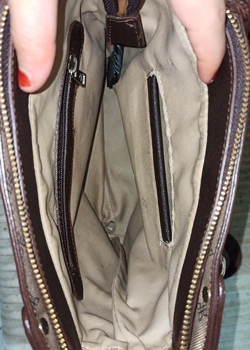 Kahverengi Deri Kadın Omuz Çantası - Görsel 4