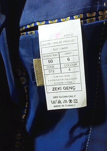 Lacivert Kareli Erkek Takım Ceketi - Görsel 5