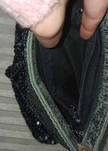 Siyah Payetli Kadın Portföy Çanta - Görsel 3