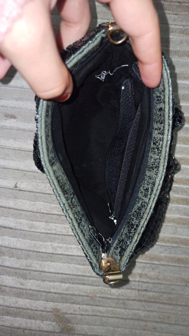 Siyah Payetli Kadın Portföy Çanta - Görsel 2