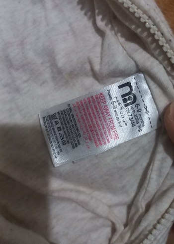 Kapüşonlu Gri Kız Bebek Şişme tulumu 6 9 ay gayet iyi durumda - Görsel 3