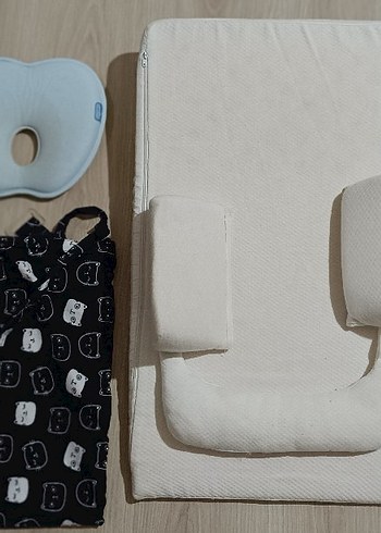 Beyaz Çocuk Uyku Destek Minderi yuvarlak kafa yastigi - Görsel 2