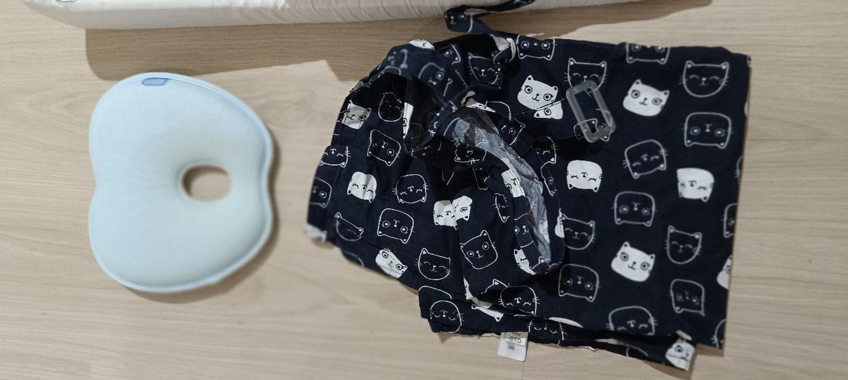 Beyaz Çocuk Uyku Destek Minderi yuvarlak kafa yastigi - Görsel 4