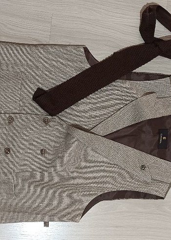 Gri Erkek Düğmeli Ofis Takım Elbise Ceketi - Görsel 4