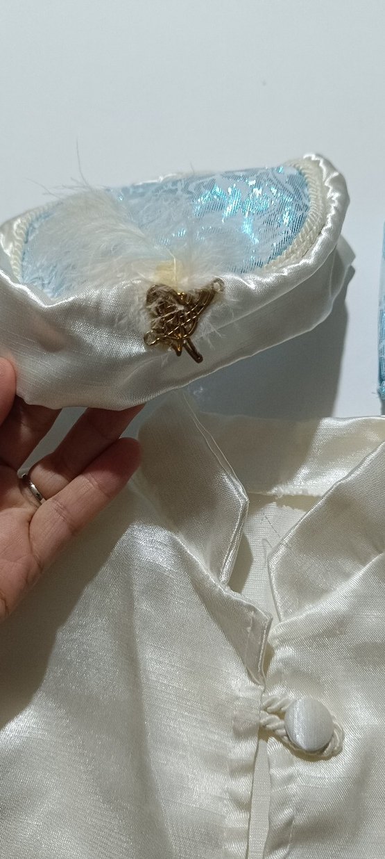 Nakışlı Beyaz kaftan mevlüt Çocuk Takımı - Görsel 4