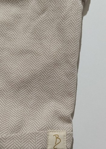 Bej Keten Düğmeli Erkek Bebek Tulum Seti - Görsel 6