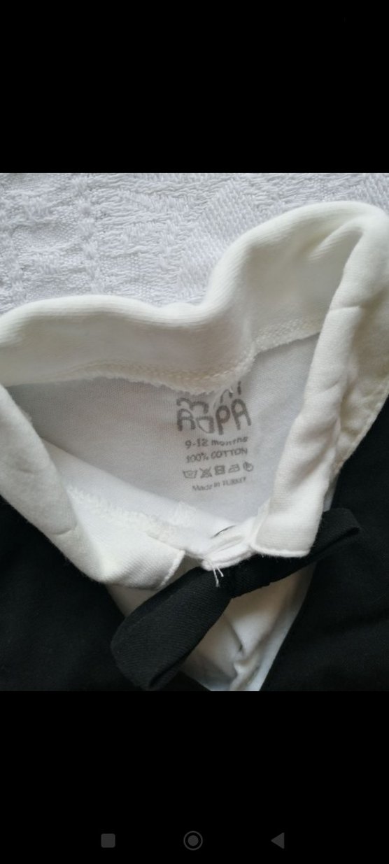 Klasik Siyah Beyaz Erkek Bebek Takım Elbise - Görsel 3