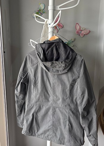 Gri Midi Boy Kadın Ceket, Kemerli, Uzun Kollu - Görsel 3