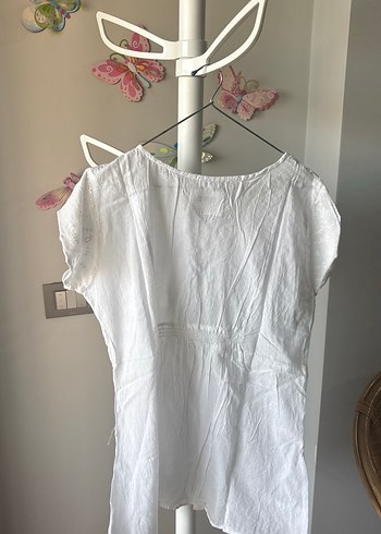 Dantel Detaylı Beyaz Bluz - Görsel 2