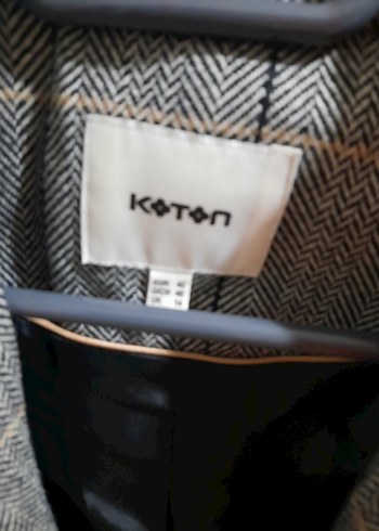 Gri Kareli Düğmeli Kadın Blazer Ceket - Görsel 3