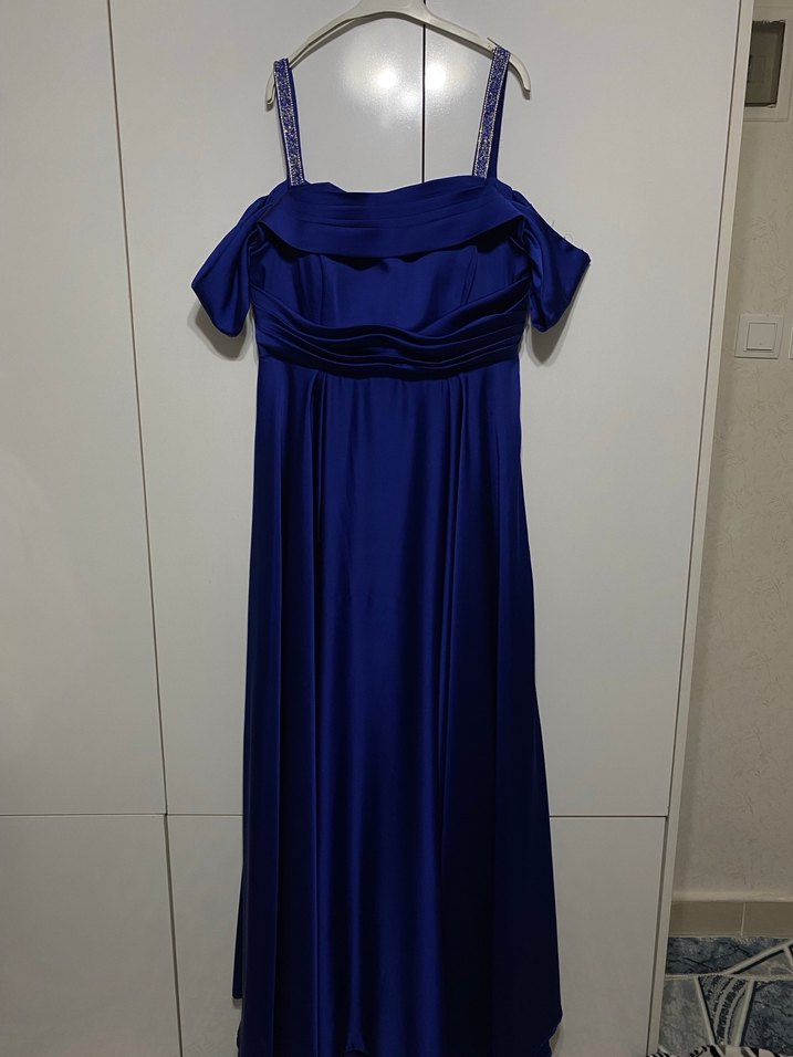 Koyu Mavi Fermuarlı (Abiye) Mezuniyet Elbisesi - Görsel 4