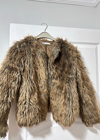 Kadın Kahverengi  Kürk Ceket - Görsel 2