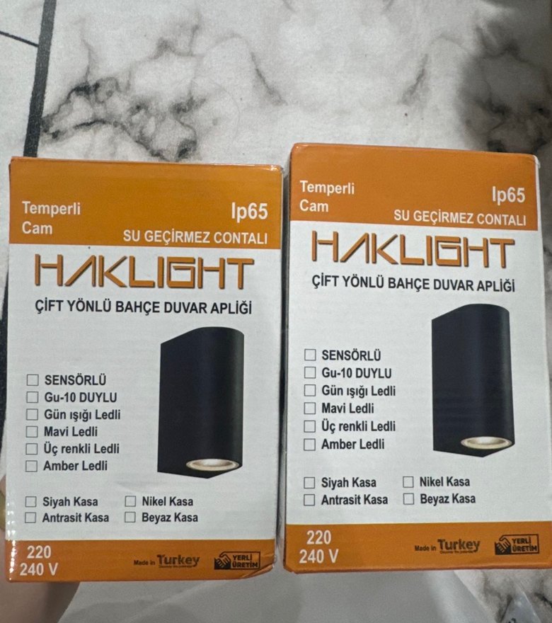 Duvar ağliği Siyah  bahçe Dış Mekan Duvar Lambası - Görsel 2