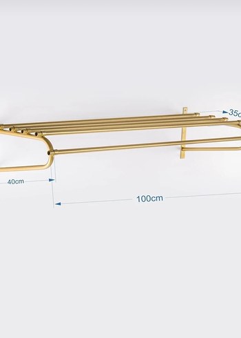 Gold kıyafet askılık .duvara monte - Görsel 2