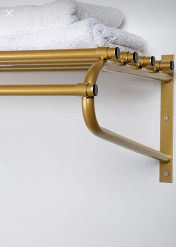 Gold kıyafet askılık .duvara monte - Görsel 3