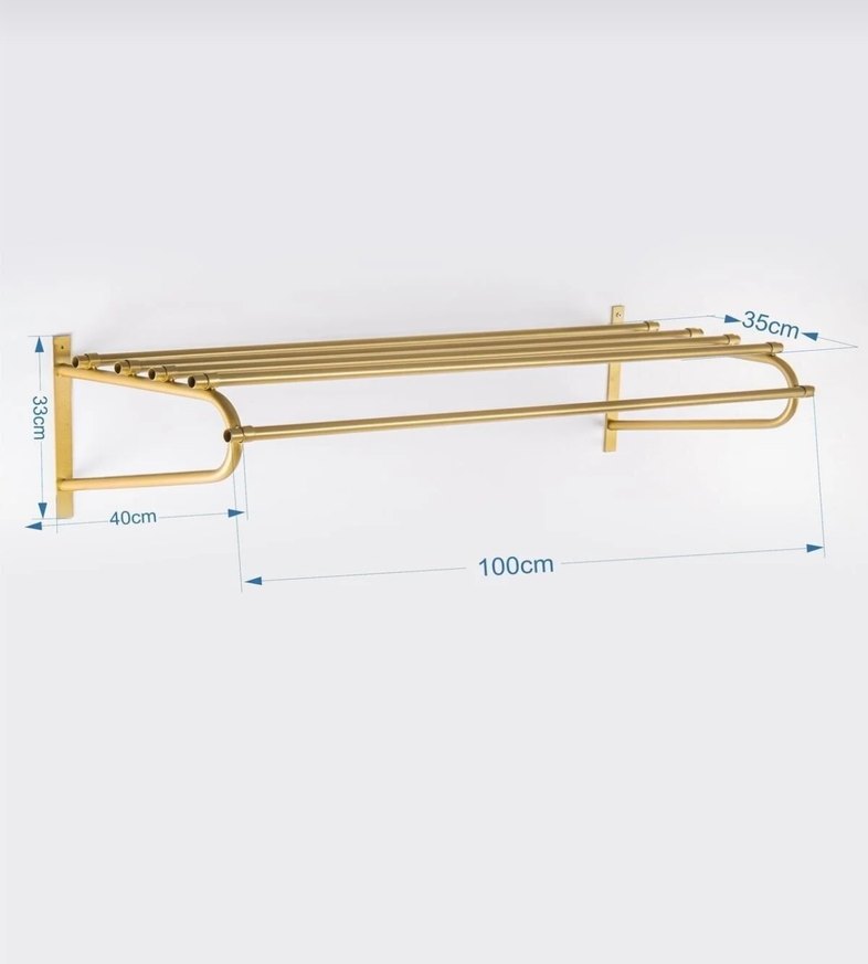 Gold kıyafet askılık .duvara monte - Görsel 2