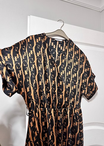 Leopar ve  Yılan Desenli Kadın Uzun Elbise - Görsel 2