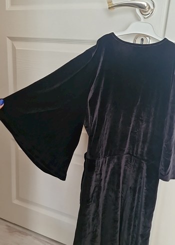 Uzun Siyah Gotik Kadın gece elbisesi - Görsel 4