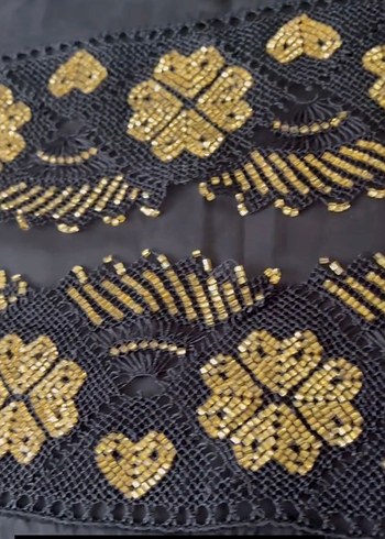 İşlemeli Boncuklu Kadın Broşu - Görsel 4