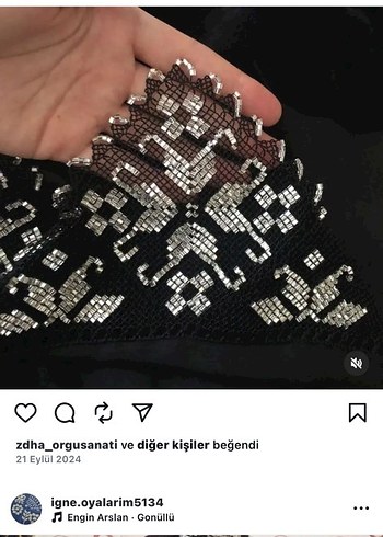 El Yapımı Siyah Beyaz Dantel Kenar - Görsel 3