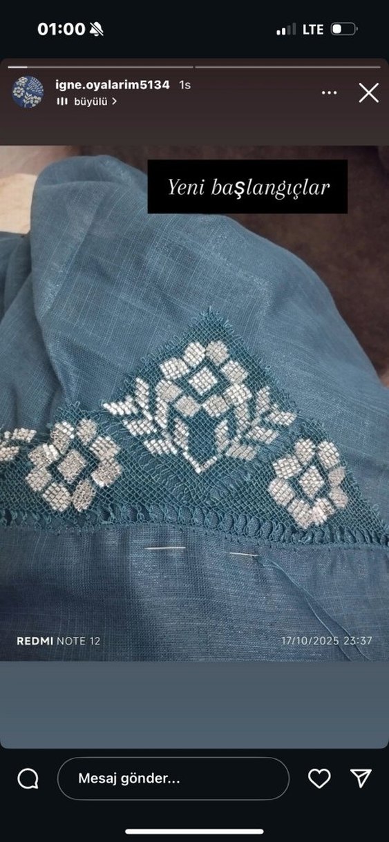 El Yapımı Siyah Beyaz Dantel Kenar - Görsel 4