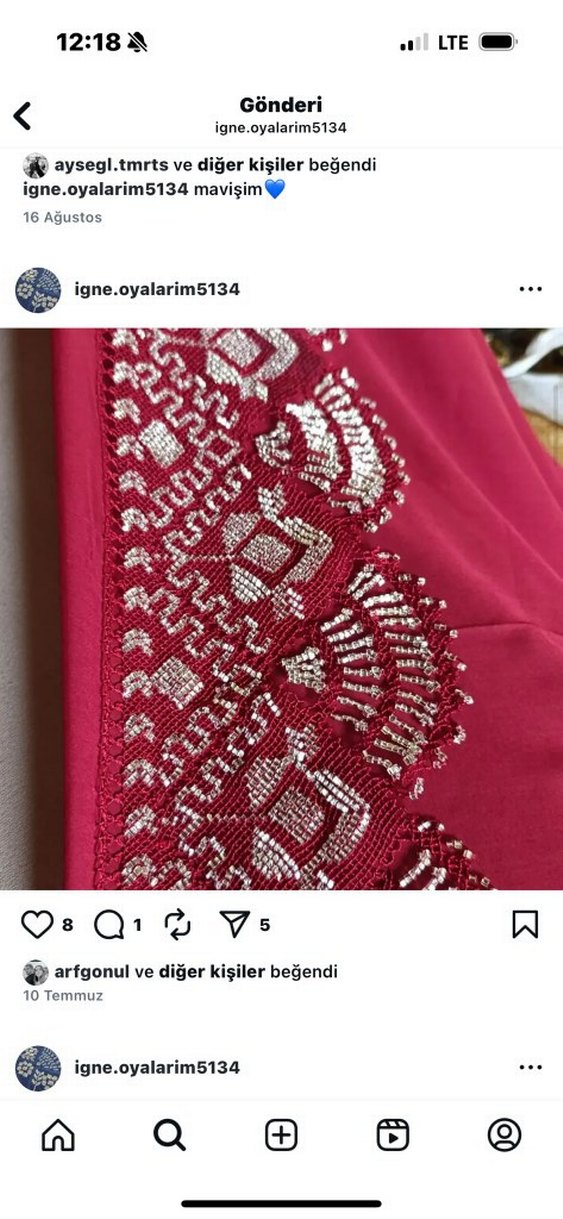 El Yapımı Siyah Beyaz Dantel Kenar - Görsel 2