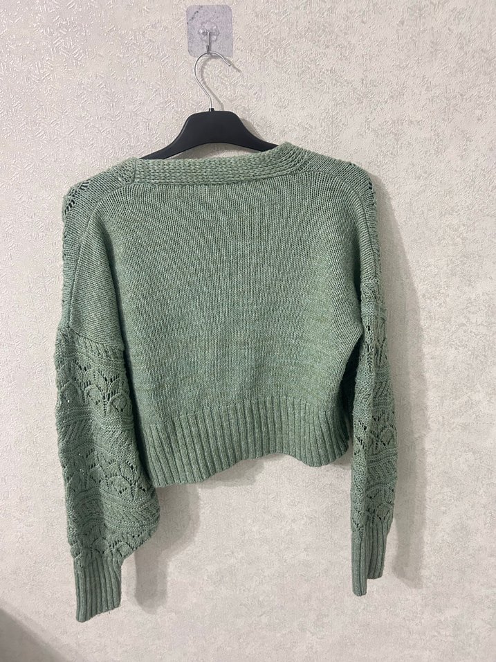 Örgü Bohem Kadın Kısa Kazak - Görsel 3