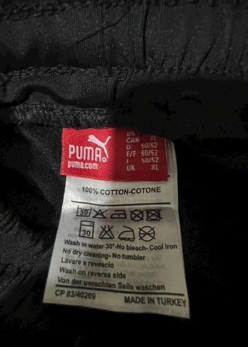 Erkek Siyah Puma Fermuarlı Eşofman Altı - Görsel 4