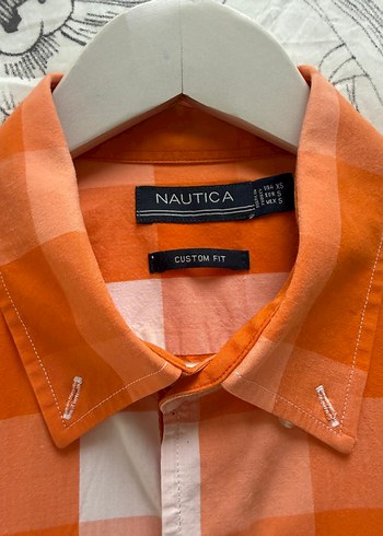 Turuncu Kareli Uzun Kollu Erkek Gömlek - Görsel 2