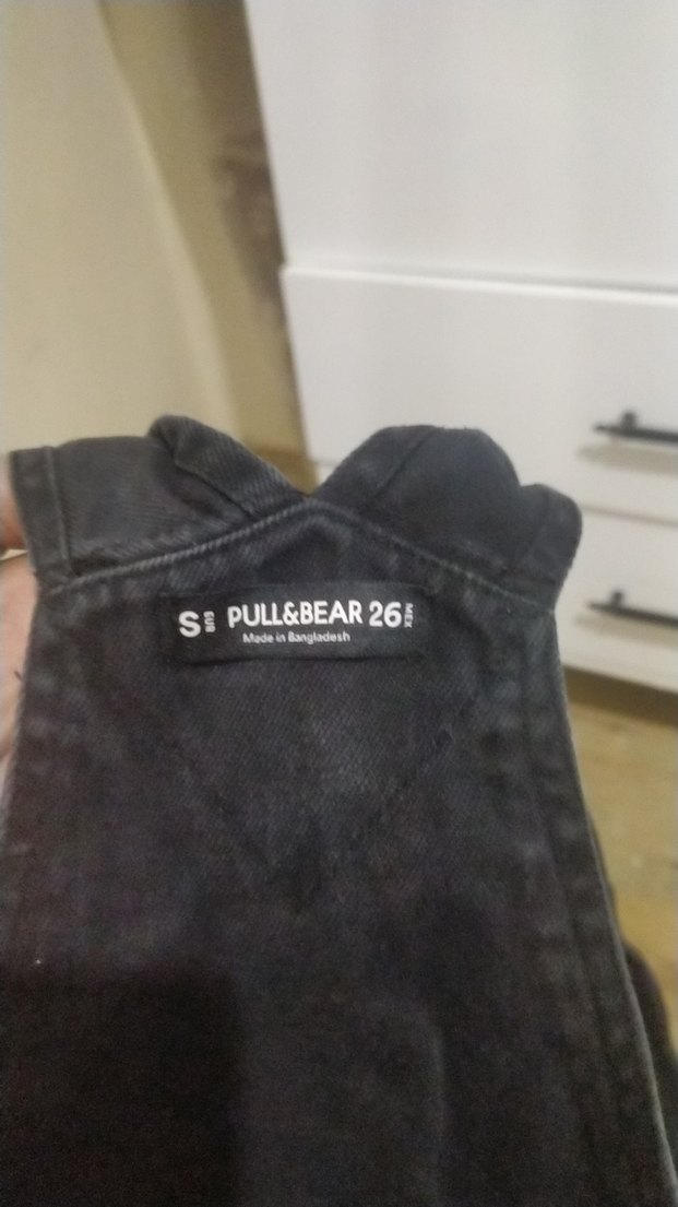 Kadın Siyah Denim Kısa Tulum - Görsel 4