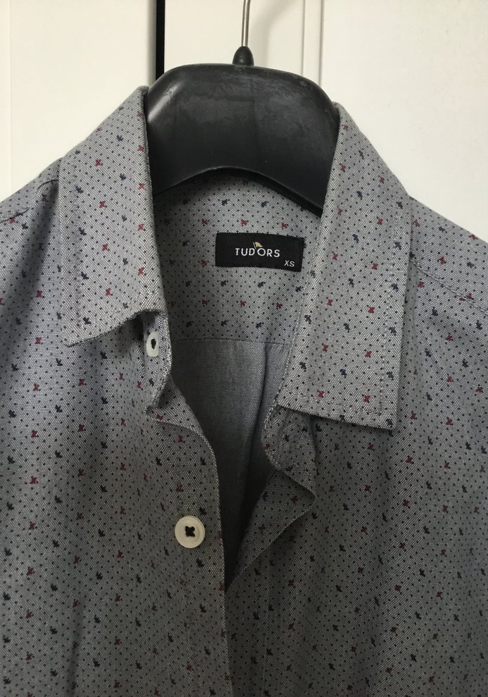 Uzun Kollu Gri Pamuklu Erkek Gömlek - Görsel 3